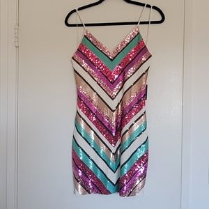 Express Sequins Dress Small